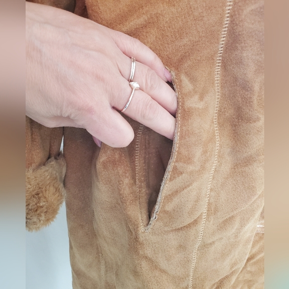 WINLET GENUINE 100 % LEATHER w/ SHEARLING LINED COAT - Picture 8 of 12